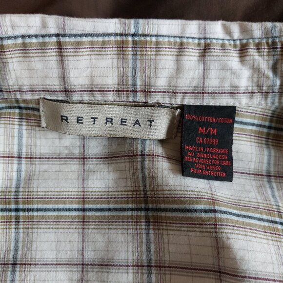 Retreat Men's Plaid Long Sleeved Button-Down Shirt - Picture 7 of 7
